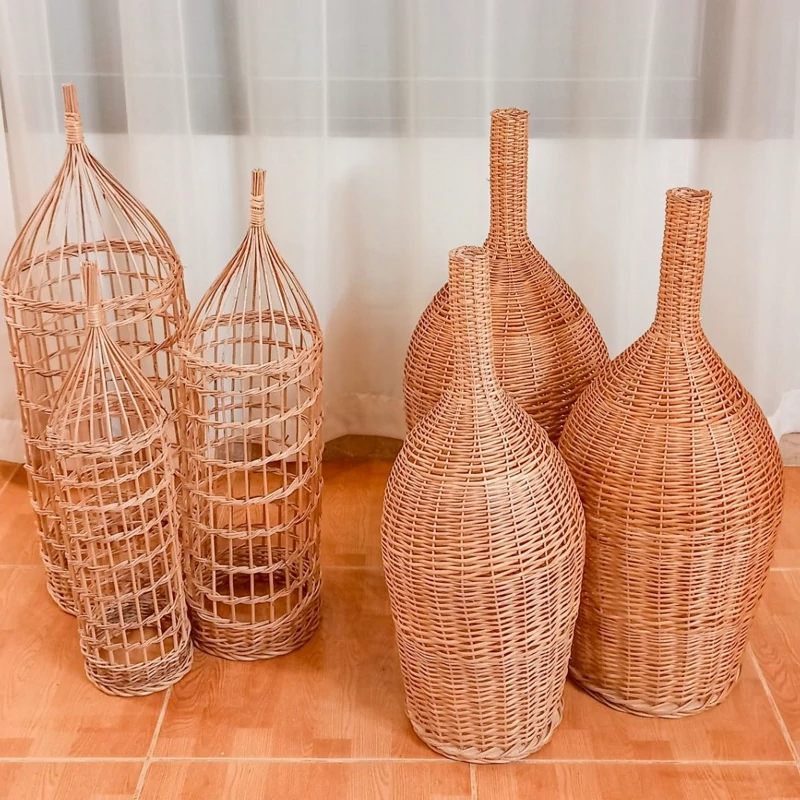 گلدان سالونگ گلدان پامپاس گلدان حصیری (پس کرایه)