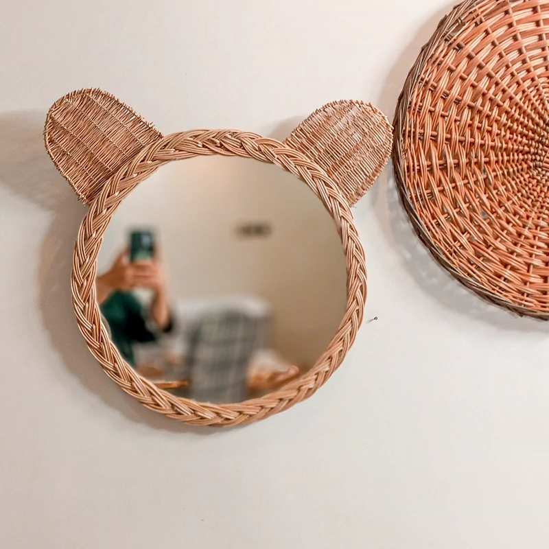 آینه مروار بافی حصیری  پینترستی (پس کرایه)