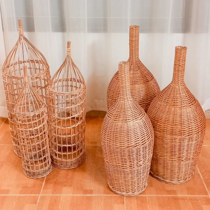 ست گلدان 3 عددی کنار سالنی توری بافت (پس کرایه)